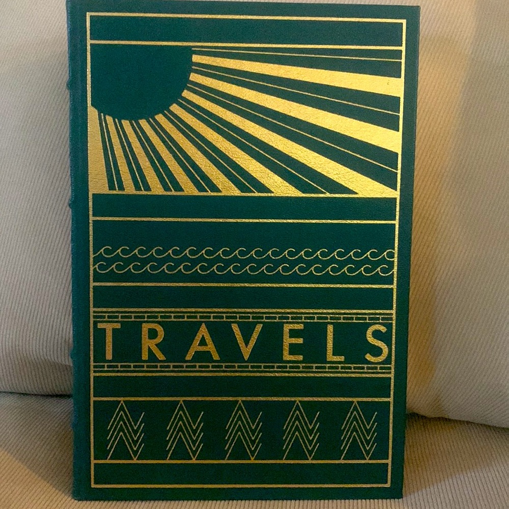 TRAVELS Signed by Michael Crichton, Franklin Library (1988)